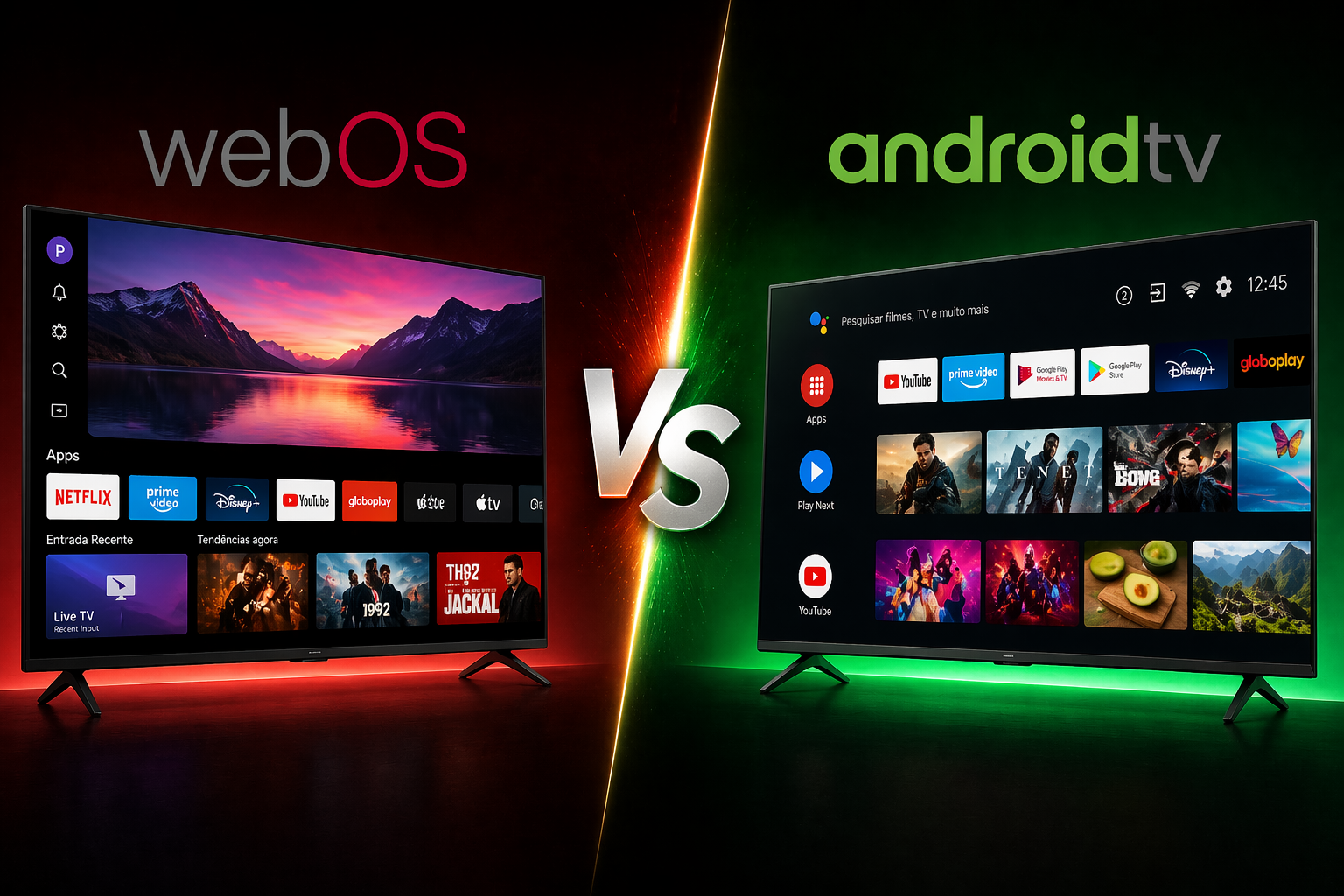 Android TV ou webOS: qual realmente vale mais a pena em 2026? Compare Android TV e webOS na prática e descubra qual sistema entrega melhor experiência no dia a dia