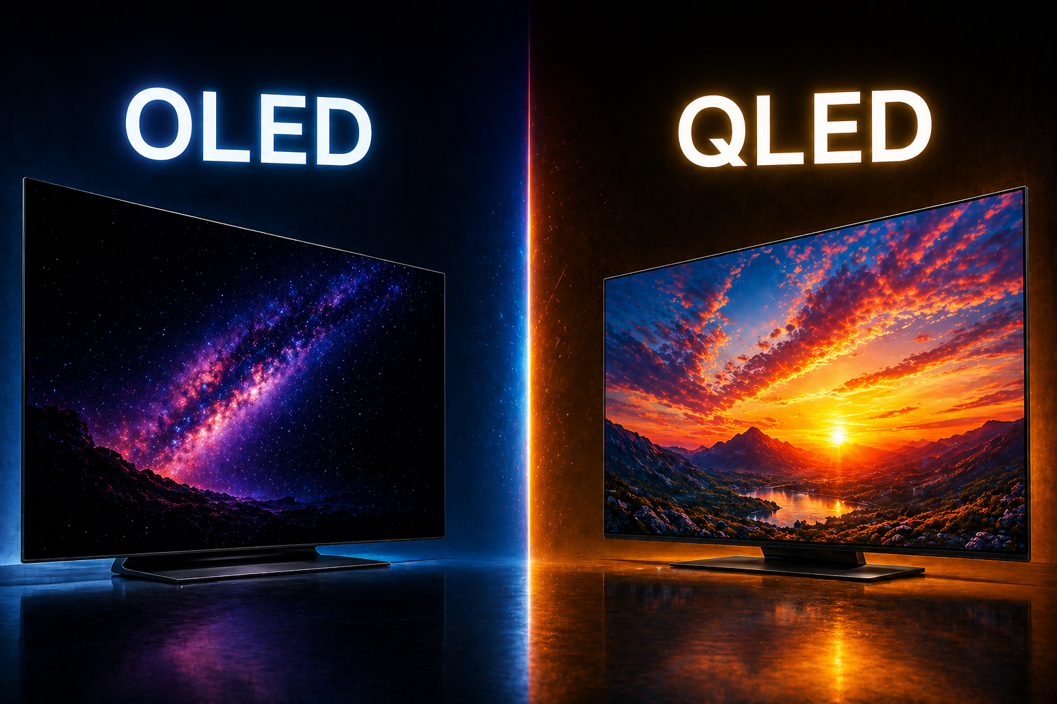 OLED vs QLED: qual é melhor afinal? Veja a resposta definitiva Descubra qual tecnologia realmente entrega melhor imagem, contraste e desempenho para filmes, jogos e uso diário