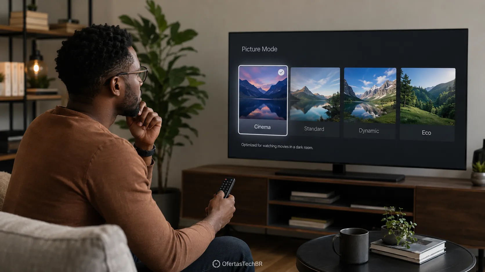 Modo filme, dinâmico ou padrão: qual usar na Smart TV? Entenda quando usar modo filme, dinâmico ou padrão na Smart TV e veja como melhorar a imagem sem mexer em tudo.