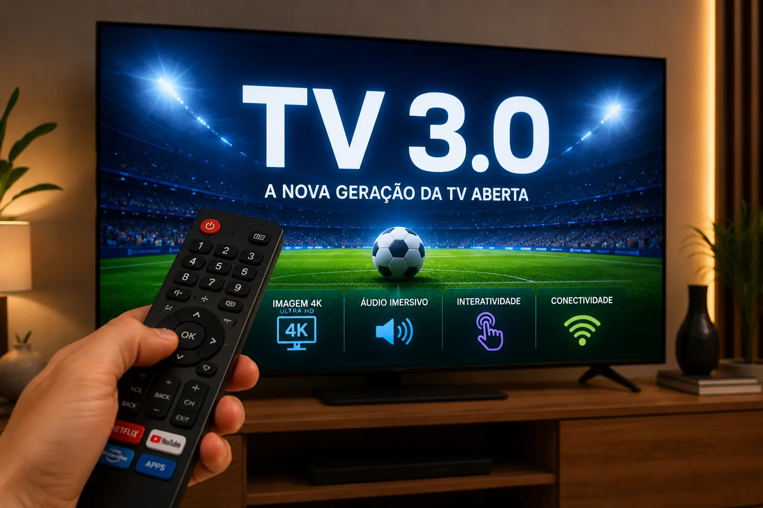 TV 3.0 na Copa: sua TV vai funcionar ou vai precisar de conversor?